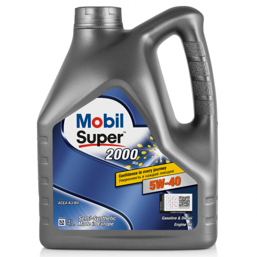 Масло моторное Mobil Мобил Super 2000 X3 5W-40 4 л MOBIL 155337