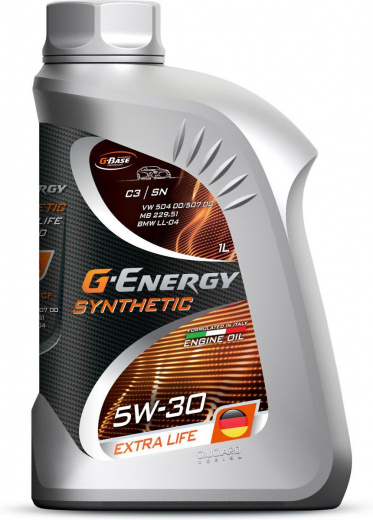 Масло моторное G-Energy Synthetic Extra Life 5W-30 1 л G-ENERGY 253142479