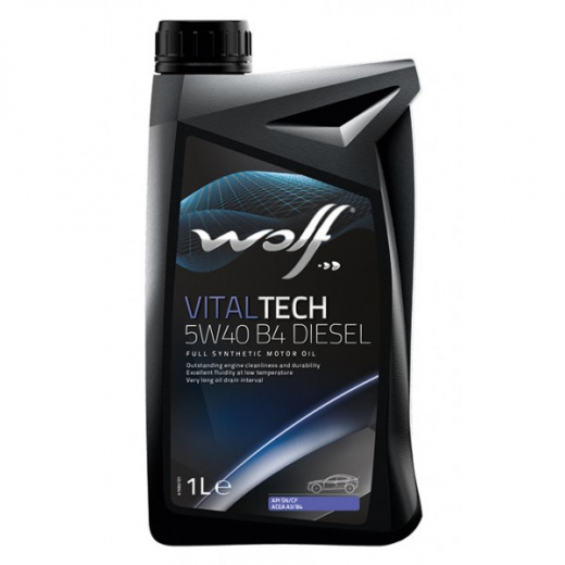 Масло моторное Wolf Вольф VitalTech B4 DIESEL 5W-40 1л 261161 WOLF 261161