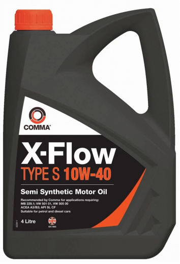 Масло моторное Comma Комма X-Flow Type S 10W-40 4л XFS4L Comma XFS4L