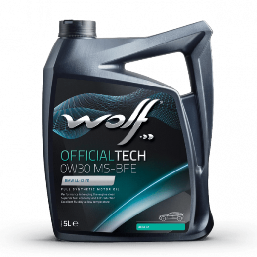 Масло моторное Wolf Вольф OfficialTech MS-BFE 0W-30 5л 656195 WOLF 656195