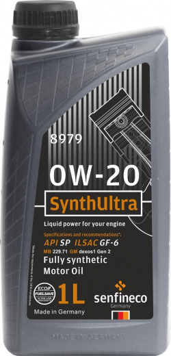 Масло моторное Senfineco SynthUltra 0W-20 SP GF-6A 1 л SENFINECO 8979