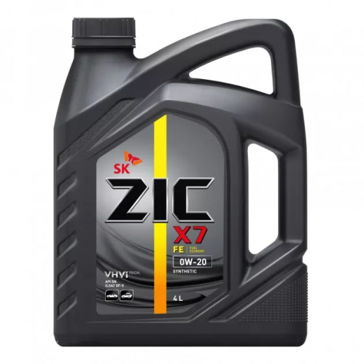 Масло моторное Zic Зик X7 FE 0W-20 4л 162617 ZIC 162617