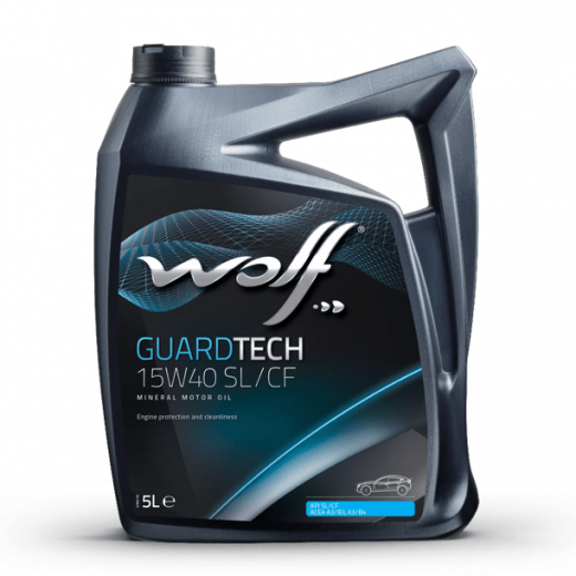 Масло моторное Wolf Вольф GuardTech SL/CF 15W-40 5л 141365 WOLF 141365