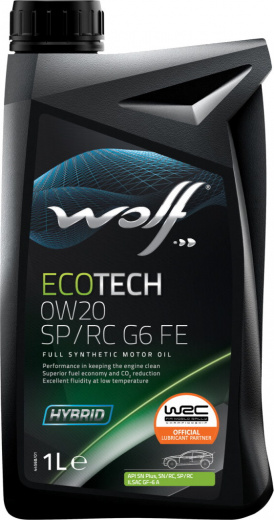 Масло моторное Wolf Вольф EcoTech SP/RC G6 FE 0W-20 1л 161531 WOLF 161531
