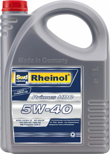 Масло моторное SWD Rheinol Primus HDC 5W-40 5 л SWD RHEINOL 31167570